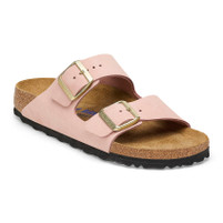 Birkenstock Soft Pink Nubuck Leather Soft Footbed Arizona Sandal