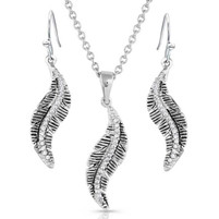 Montana Silversmiths The Curved Feather Jewelry Set