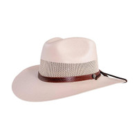 American Hat Makers Florence Cream Wide Brim Straw Sun Hat 