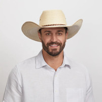 American Hat Makers Roper Natural Straw Palm Western Hat 