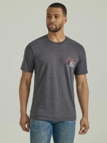 Wrangler Men's George Strait Graphic T-shirt Charcoal Heather