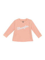 Wrangler Little Girls Pink Logo Long Sleeve