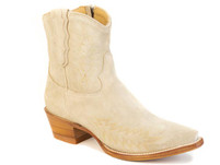 Women's Stetson Clara  Suede Side-Zip Taupe Western Boot