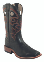 Men's Boulet Black Wide Square Toe Cowboy Boot