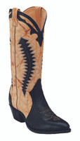 Men's Boulet Black and Tan Western Boot