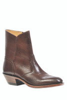 Men's Boulet Brown Dress Toe Western Boot with Zipper