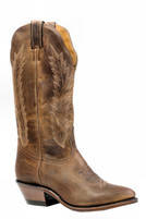 Women's Boulet Oiled Brown Medium Cowboy Toe Western Boot