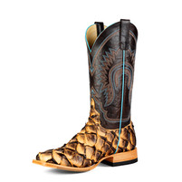 Men's Horse Power HP8073 Beige Toast Big Bass Wide Square Toe Western Boot