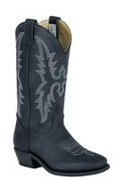 Women's Canada West 4159 Black Wide Square Toe Western Boot