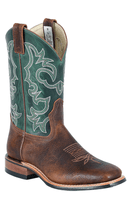 Men’s Canada West 8621 Brahma Brown Green Wide Square Boot