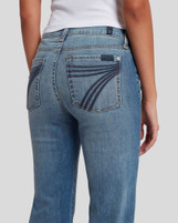 7 For All Mankind Women's Dojo 36" Distressed Authentic Light Update  Jeans