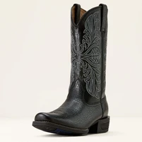Ariat Men’s Hustler Black Narrow Cutter Toe Western Boot