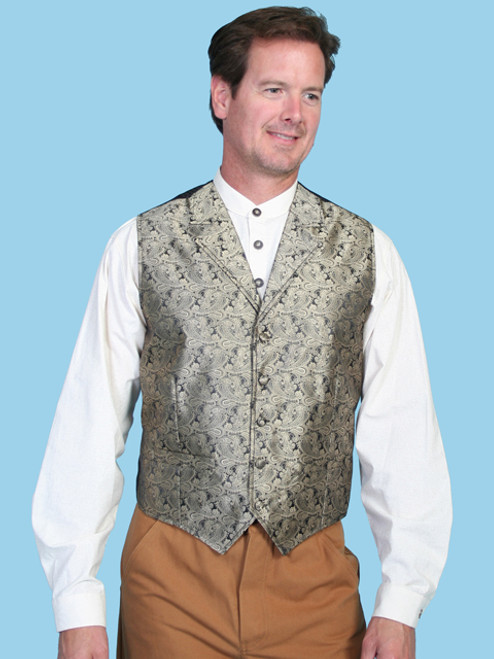 Men's Scully Taupe Western Dress Vest