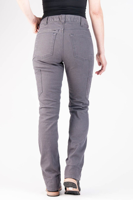 Women's Dovetail Workwear Maven Slim Grey Stretch Canvas Work Pant