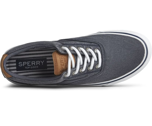 Sperry Striper Knit Uomo - Sneakers In Cotone Riciclato Con Suola Wave-Siping, Nero, 42 EU - 4