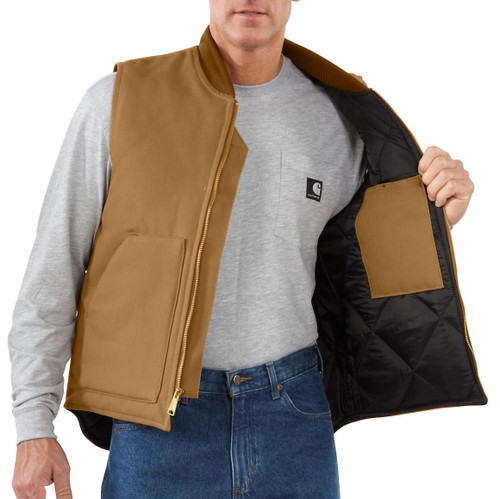 トップス Carhartt v01 brown vest Amazon | [CARHARTT] カーハート ベスト V01 ダックベスト メンズ