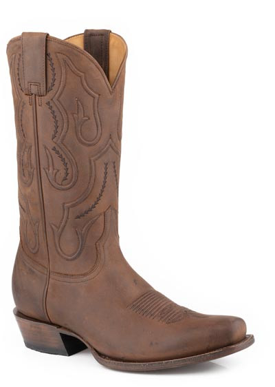 Men's Stetson Cassidy Leon Bay Apache Medium Square Toe Brown