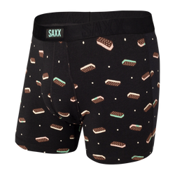 SAXX UNDERCOVER Cotton Boxer Brief Black Ice Cream Sandwich