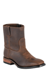 Men's Canada West 5582 Brown Inside Zipper Wide Square Toe Half