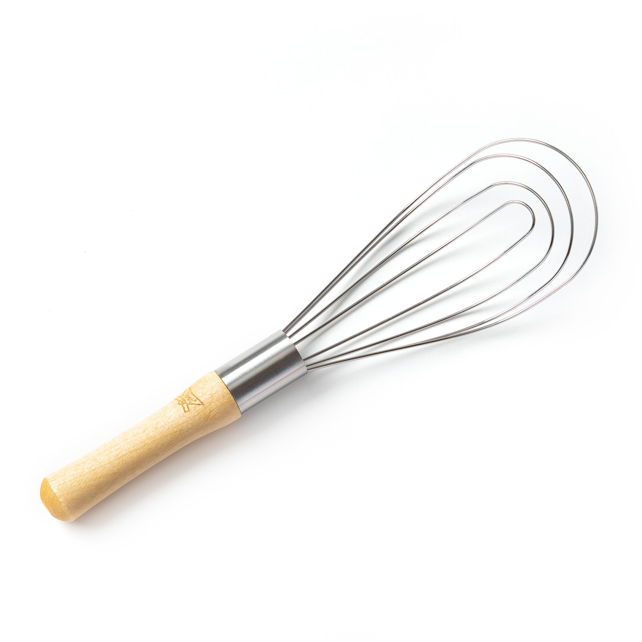 Sauce Whisk 12-inch Stainless with Wood Handle