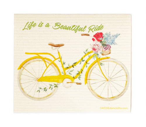 Swedish Dishcloths "Beautiful Life Bike" Swedish Dishcloths "Beautiful Life Bike"