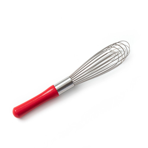 Balloon Whisk - Retro Red Wood Handle 12