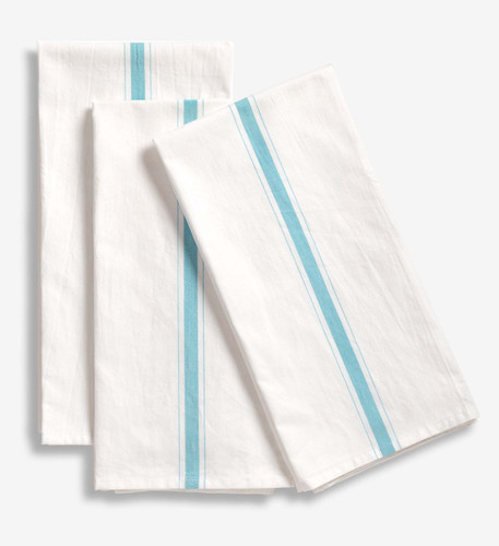 Baker Flour sack Kitchen Towels -  Blue Mist, Set of 3
