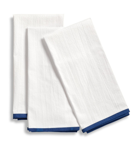 Baker's Flour Sack Kitchen Towels - Limoges  Blue, Set of 3
