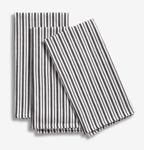 Large Kitchen Towels - Black Urban Design, Set of 3