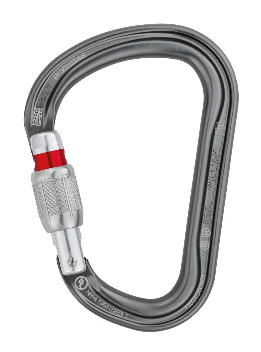 Petzl William Screw Lock Aluminum Carabiner | Technical Rescue