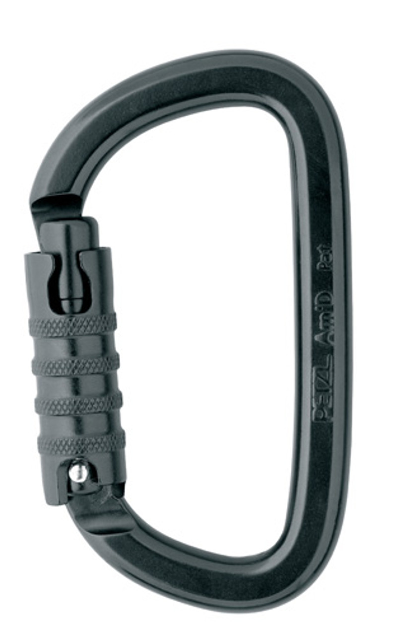 Petzl AM'D Tri-Act Lock Aluminum Carabiner - Black