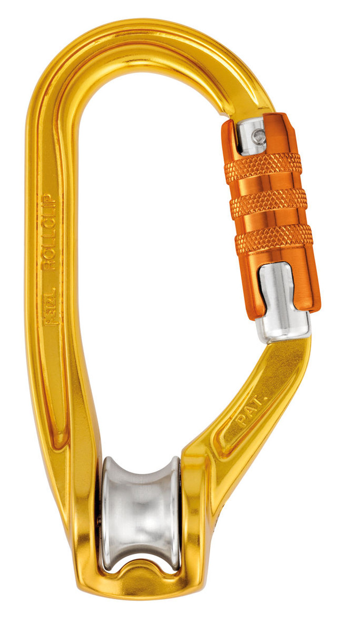 Petzl Rollclip Pulley Carabiner Yellow Key Lock