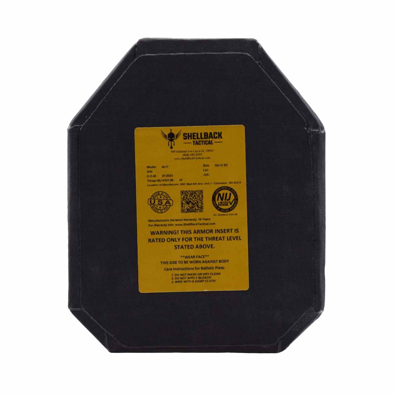 Shellback Tactical Prevail Series 10 x 12 NIJ 0101.06 Certified
