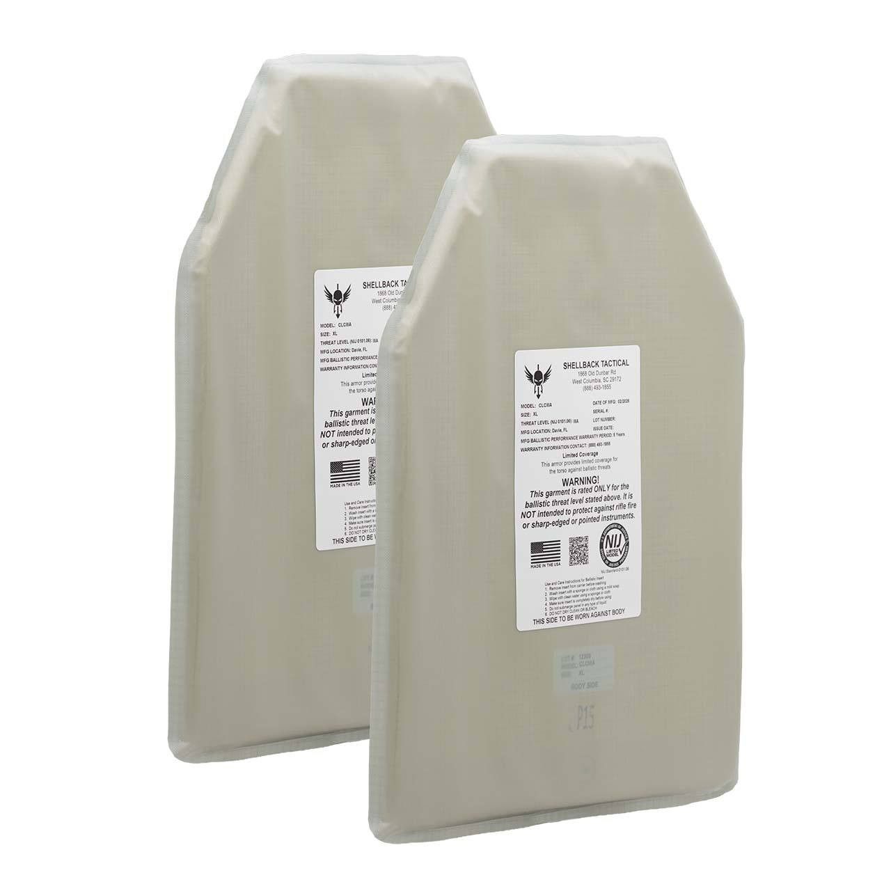 Shellback Tactical Level IIIA Soft Armor Plate Backers