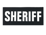SBT Banshee 3"x7" SHERIFF Chest Patch with Hook Back White on Black