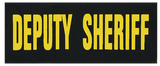 SBT Banshee 3"x7" DEPUTY SHERIFF Chest Patch with Hook Back Gold on Black 