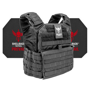 Shellback Tactical Banshee Level IV Body Armor Kit with Model 4S17 Ceramic Plates Black