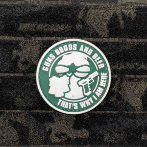 Shellback Tactical Guns, Boobs and Beer PVC Patch Ranger Green Velcro Shellback Tactical Guns, Boobs and Beer PVC Patch Ranger Green Velcro
