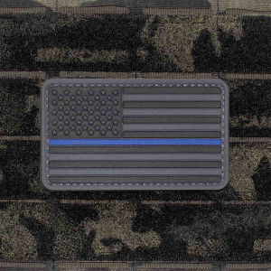 Shellback Tactical Forward Facing Thin Blue Line US Flag PVC Patch