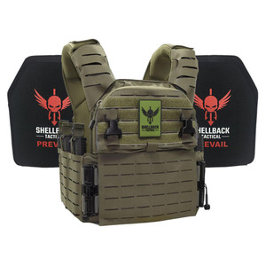 Shellback Tactical Banshee Elite 3.0 Lightweight Level III Armor Kit with Level III LON-III-P Plates Ranger Green