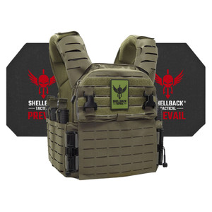 Shellback Tactical Banshee Elite 3.0 Level IV Body Armor Kit with Model 4S17 Ceramic Plates Ranger Green