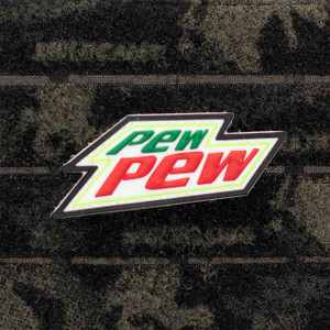 Shellback Tactical PEW PEW 1.8" x 2.3" Morale Patch - Velcro Background