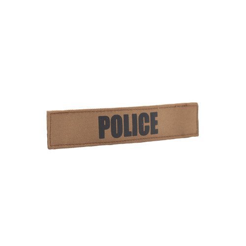 Shellback Tactical 1 x 5 Inch ID Placard with Hook Back - Black Text with Coyote Background 