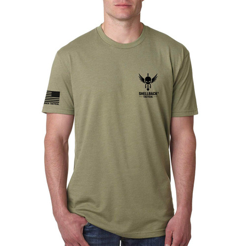 Shellback Tactical Operator Evolved Gear T-Shirt Front - Light Olive 