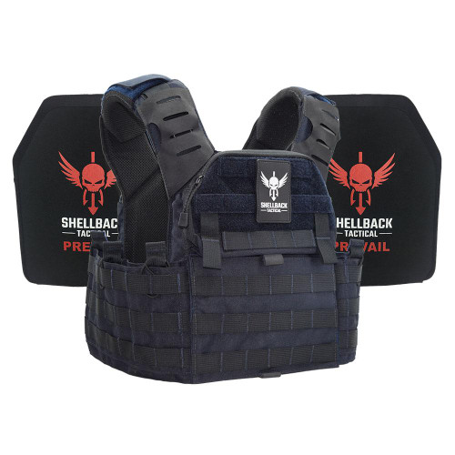 Shellback Tactical Banshee Elite 2.0 Lightweight Level III Armor Kit with Level III LON-III-P Plates Navy Blue