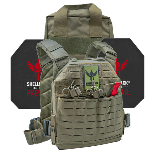 Shellback Tactical Defender 2.0 Active Shooter Kit with Level IV 4S17 Plates Ranger Green 