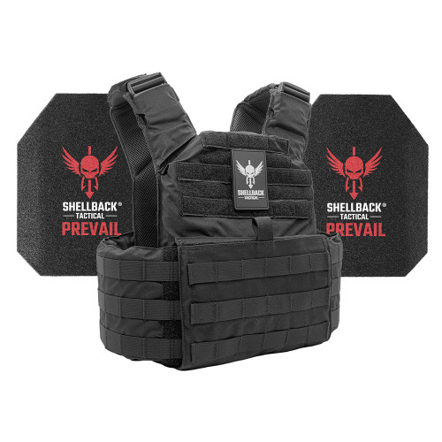 Shellback Tactical Skirmish Level III Armor Kit with AR1000 Steel Plates Black