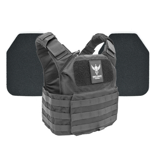 Shellback Tactical Patriot Level III Body Armor Kit with Model P5mmSAO Steel Plates Black