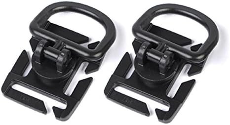 10-Pack Tactical MOLLE D-Ring Carabiner Clips – Mini Plastic, Backpack Buckle
