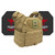 Shellback Tactical Patriot Level IV Body Armor Kit with Model 4S17 Ceramic Plates Coyote